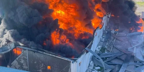 Kurdish forces display Iranian drones and missiles used in attacks on Erbil